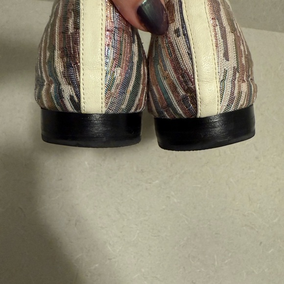 Womens Auth Chanel Multicolor Bow Tie Ballet Ballerina Flat, Size 38.5 - Picture 11 of 16